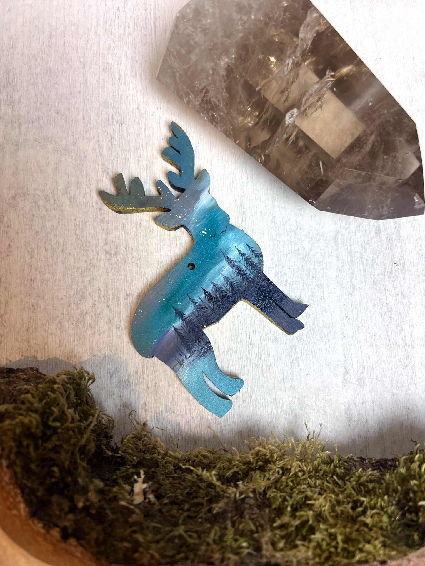 Hand Painted Reindeer Decoration
