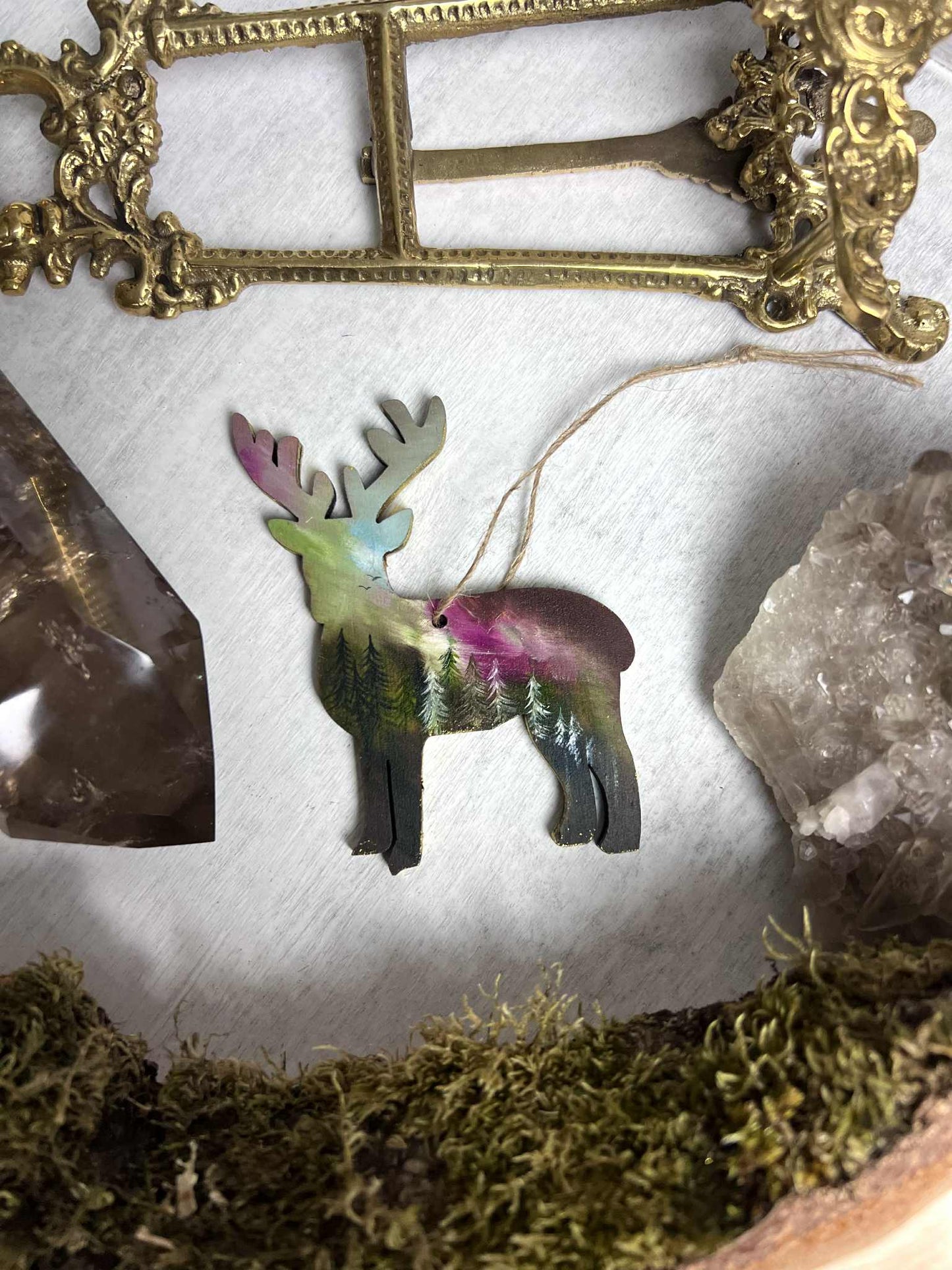Hand Painted Reindeer Decoration