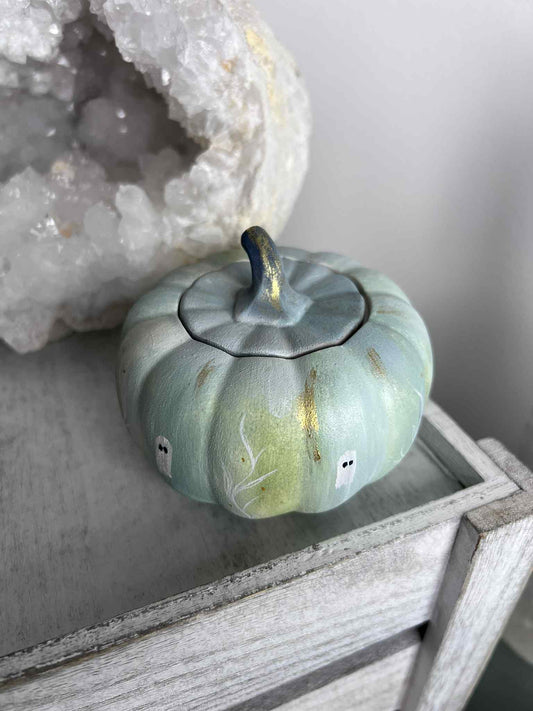Hand Painted Pumpkin Trinket Box