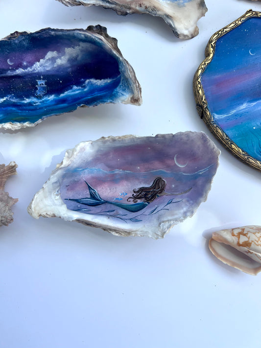 Hand Painted Mermaid Shell
