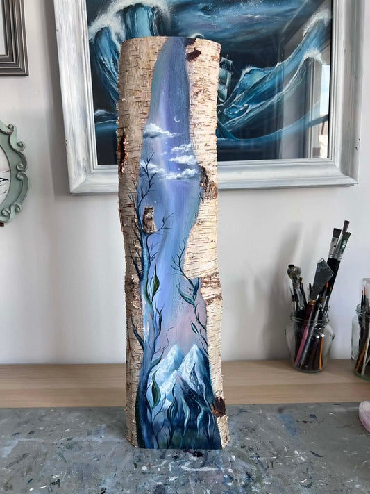 'Exploring the Clouds' Original Oil Painting on wood