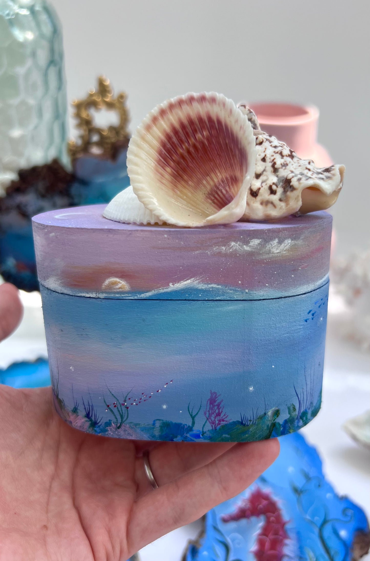 Hand Painted Trinket Box