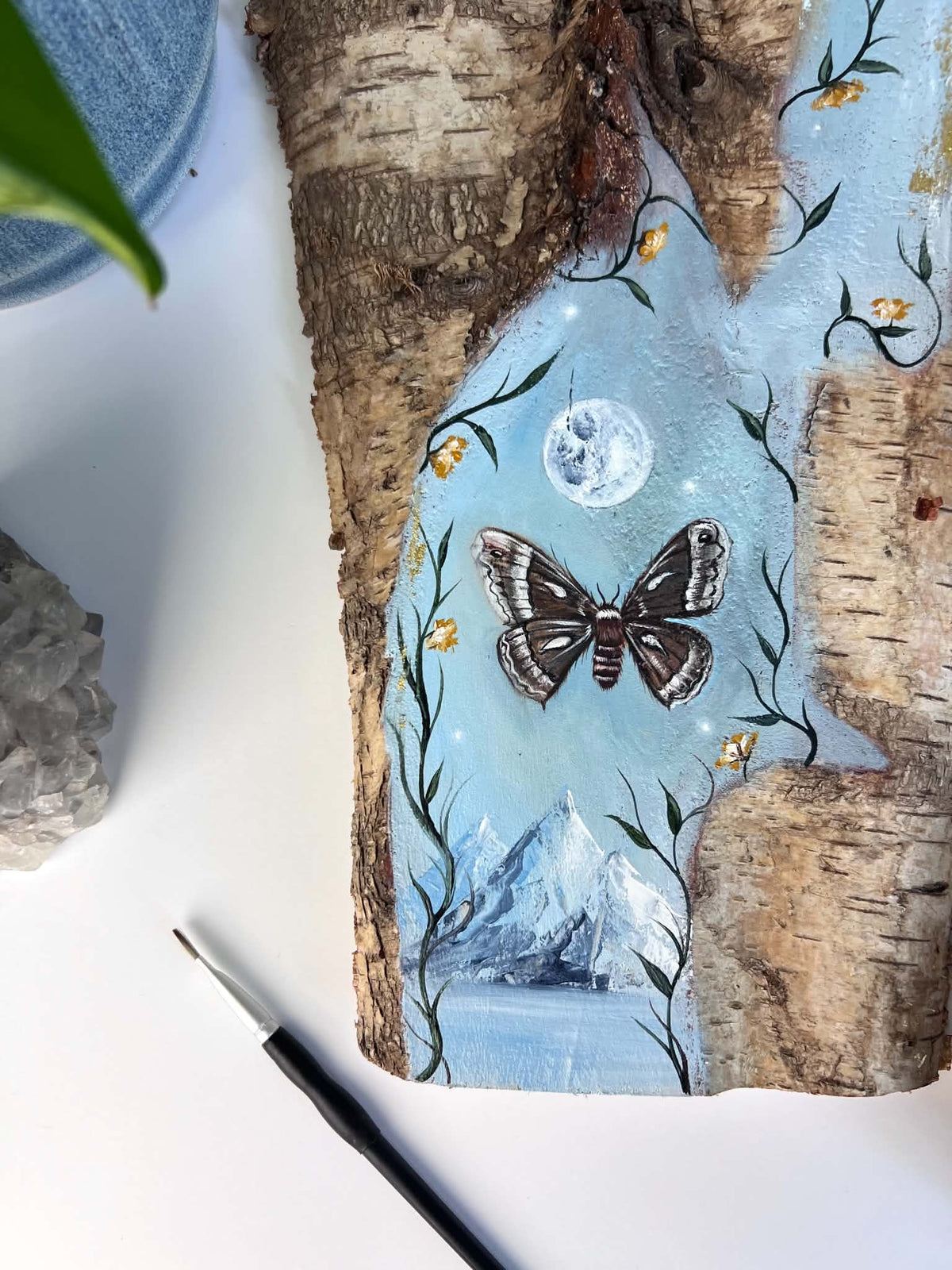 Moonlit Wings Original Oil Painting