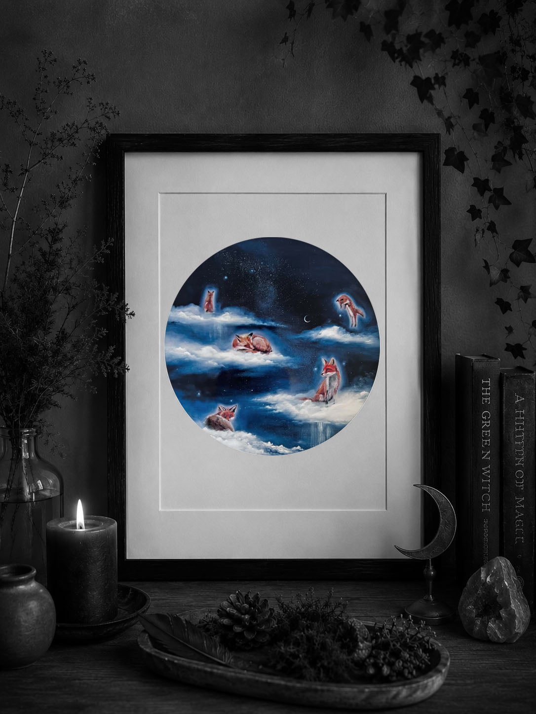 Cloud Meditation Art Print - Foxes