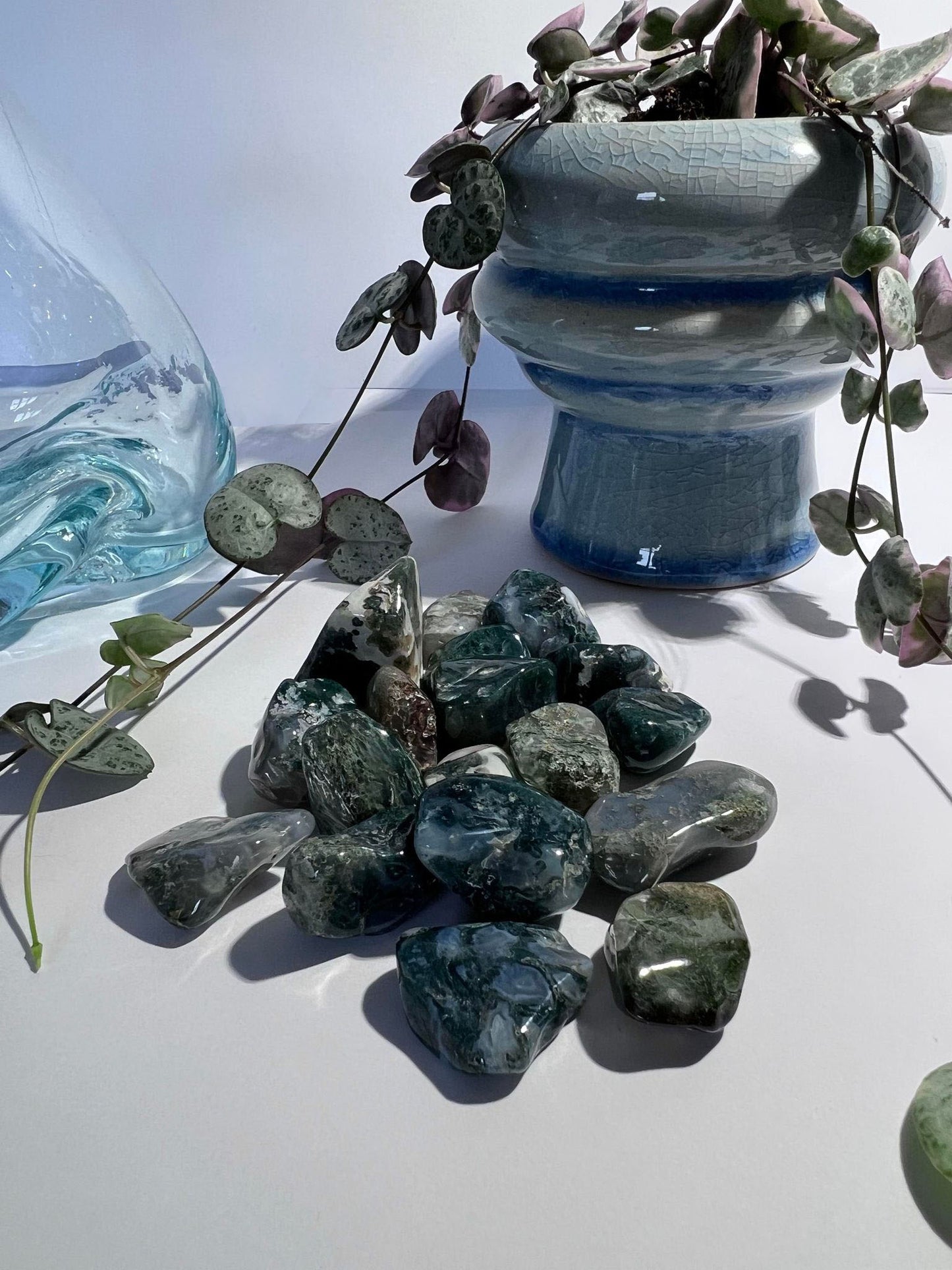 Moss Agate Tumble