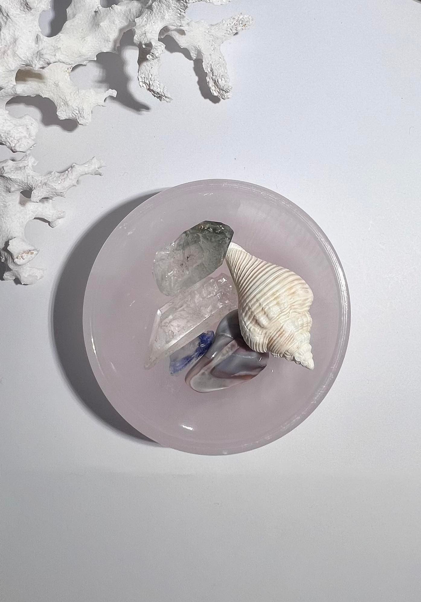 Pink Mangano Calcite Bowl